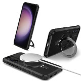 Magsafe Stand Case For Samsung S24 S23 S22 S21 S20 20 FE Plus Ultra Ring Magnetic Ring Holder Protection Stands Kickstand Cover