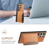 EUCAGR 2 In 1 Luxury Magnetic Flip Wallet Leather Phone Case For Samsung Galaxy S23 S24 Ultra Plus FE Magsafe Card Holder Cover