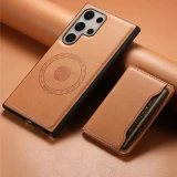 EUCAGR 2 In 1 Luxury Magnetic Flip Wallet Leather Phone Case For Samsung Galaxy S23 S24 Ultra Plus FE Magsafe Card Holder Cover