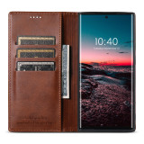 Suteni Leather Wallet Flip Phone Case Cover For Samsung Galaxy S24 S23 S22 Fe Ultra Plus A53 A54 A13 A14 A24 A34 Case