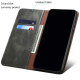Waxy Leather Wallet Flip Case For Samsung Galaxy A35 A55 A54 A34 A24 A25 A14 S21 S22 S23 Fe S24 Plus Retro Vintage Cover Cases