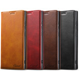 Suteni Leather Wallet Flip Phone Case Cover For Samsung Galaxy S24 S23 S22 Fe Ultra Plus A53 A54 A13 A14 A24 A34 Case