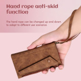 Wallet Flip Leather Cases For Samsung Galaxy S24 S23 Plus Ultra Mobile Phone Case For Rope Luxury Zipper Cover Smartphone Fundas