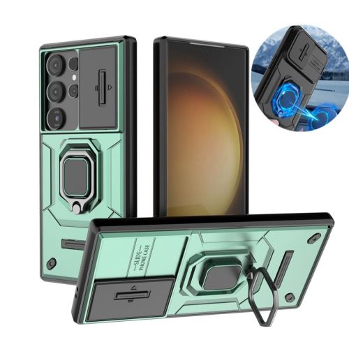 Magnetic Ring Holder Shockproof Armor Phone Cases For Samsung Galaxy S24 Ultra S24 Plus Lens Protect Cover For Samsung S24 S 24