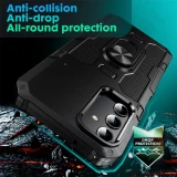 Case For Samsung Galaxy S24 S23 S22 S21 Ultra Plus Note 20 A54 A34 A14 5G Bumper Shockproof  Metal Ring Hard PC Silicone Cover