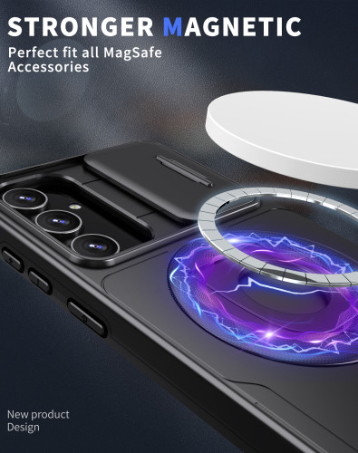 Military Anti Fall Case For Samsung Galaxy S23 FE S22 Ultra S21 FE S20 FE A54 Armor PC TPU Wireless Charging For MagSafe Cover