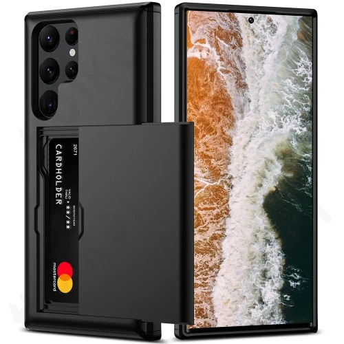 Case For Samsung Galaxy S24 S23 S22 S21 Ultra Note 20 S10 Plus Slim Dual Lay Heavy Duty Protective Hidden Card Slot Wallet Cover