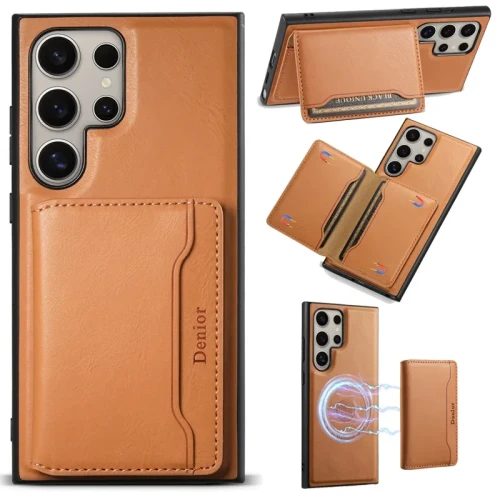 EUCAGR 2 In 1 Luxury Magnetic Flip Wallet Leather Phone Case For Samsung Galaxy S23 S24 Ultra Plus FE Magsafe Card Holder Cover