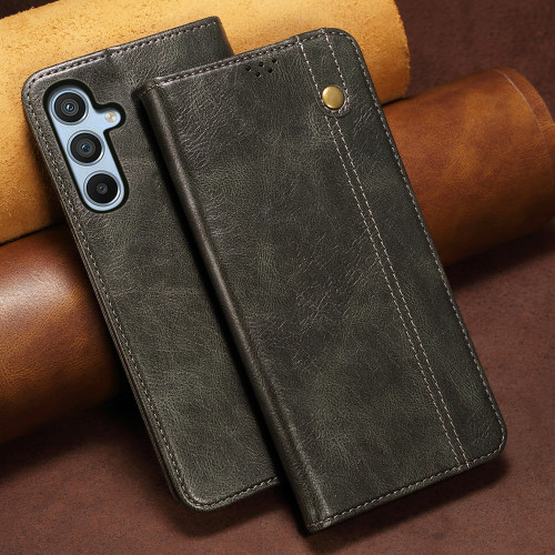 Waxy Leather Wallet Flip Case For Samsung Galaxy A35 A55 A54 A34 A24 A25 A14 S21 S22 S23 Fe S24 Plus Retro Vintage Cover Cases