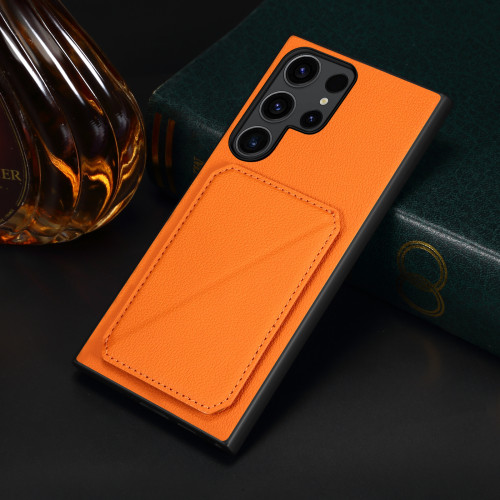 Suteni Insert Card Phone Cases Orange/purple/green/black For Samsung Galaxy S24 S23ultra Plus A24 A54 A23 A53 5g Case