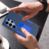 2 in 1 Rugged Armor Shockproof Phone Case For Samsung Galaxy S24 Ultra S23 FE S22 Plus Stand Holder Hard Plastic TPU Back Cover