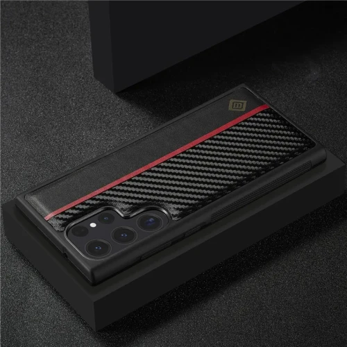 EUCAGR Ultrathin Carbon Fiber Leather Phone Case For Samsung S24 S23 S22 S21 S20 S10 S9 S8 Plus Ultra Note 20 10 Ultra Cover