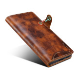 100% Real Leather Case For Samsung Galaxy S24 S23 Ultra S22 S21 S20 Plus Note 9 10 20 Ultra Card Bag Cowhide Wallet Soft Cover