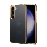 EUCAGR Luxury Genuine Leather Business Case for Samsung Galaxy S24 Ultra Fashion Shockproof Back Cover For Galaxy S23 Plus Ultra