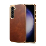 EUCAGR Luxury Genuine Leather Business Case for Samsung Galaxy S24 Ultra Fashion Shockproof Back Cover For Galaxy S23 Plus Ultra