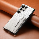 EUCAGR Luxury Crocodile Pattern Leather Wallet Case For Samsung S24 S23 Ultra Plus A05S A15 A25 A35 A55 5G Shockproof Back Cover