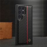 EUCAGR Ultrathin Carbon Fiber Leather Phone Case For Samsung S24 S23 S22 S21 S20 S10 S9 S8 Plus Ultra Note 20 10 Ultra Cover