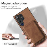 For Samsung Galaxy S24 Ultra S23 S22 Plus S21 S20 FE Note 20 Ultra Case Magnetic Magsafe Card Holder Wallet Leather Cover
