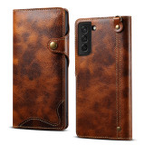 100% Real Leather Case For Samsung Galaxy S24 S23 Ultra S22 S21 S20 Plus Note 9 10 20 Ultra Card Bag Cowhide Wallet Soft Cover