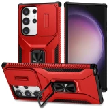 Case For S24 S23 Ultra Plus FE A54 A34 A14 5G Magnetic Stand Ring Stand Armor Anti-fall Slide Camera Kickstand Protection Cover