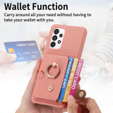 Cards Solt Wallet Leather Phone Case For Samsung Galaxy S24 Ultra S23 Plus S22 A14 A24 A34 A15 A55 A05S Purse Ring Holder Cover