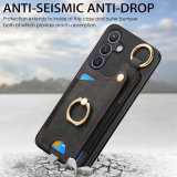 Magnetic Cards Solt Wallet Leather Case For Samsung Galaxy S24 Ultra S21 FE S22 S23 Plus A04E A14 A24 A34 A54 A05 A15 A25 Cover