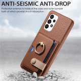 Cards Solt Wallet Leather Phone Case For Samsung Galaxy S24 Ultra S23 Plus S22 A14 A24 A34 A15 A55 A05S Purse Ring Holder Cover