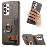 Cards Solt Wallet Leather Phone Case For Samsung Galaxy S24 Ultra S23 Plus S22 A14 A24 A34 A15 A55 A05S Purse Ring Holder Cover