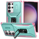 Case For S24 S23 Ultra Plus FE A54 A34 A14 5G Magnetic Stand Ring Stand Armor Anti-fall Slide Camera Kickstand Protection Cover