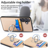 Ring Holder Cards Solt Wallet Case For Samsung Galaxy S24 Ultra S21 FE S22 S23 Plus A04 A14 A24 A34 A54 A05 A15 A25 A72 A73 A33