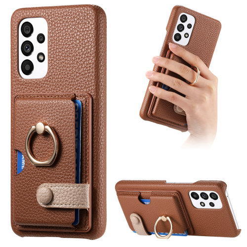 Cards Solt Wallet Leather Phone Case For Samsung Galaxy S24 Ultra S23 Plus S22 A14 A24 A34 A15 A55 A05S Purse Ring Holder Cover