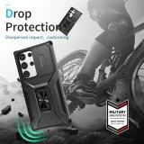 Case For S24 S23 Ultra Plus FE A54 A34 A14 5G Magnetic Stand Ring Stand Armor Anti-fall Slide Camera Kickstand Protection Cover