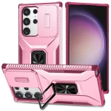 Case For S24 S23 Ultra Plus FE A54 A34 A14 5G Magnetic Stand Ring Stand Armor Anti-fall Slide Camera Kickstand Protection Cover