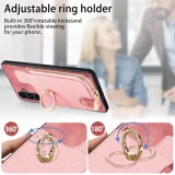 Vintage Zipper Cards Solt Wallet Ring Holder Leather Case for Samsung Galaxy S23 Ultra S22 S21 Plus A54 A34 A14 A53 5G Bag Cover