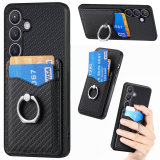 Ring Holder Cards Solt Wallet Case For Samsung Galaxy S24 Ultra S21 FE S22 S23 Plus A04 A14 A24 A34 A54 A05 A15 A25 A72 A73 A33