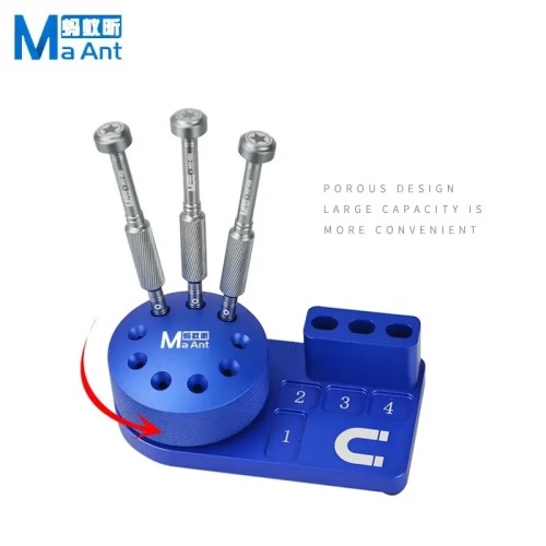 Maant Aluminum Storage Box Screwdriver Tweezers Container Tools Computer Mobile Phone Repair Tools Rotatable Storage Rack