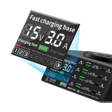 QIANLI MEGA-IDEA Multi-Port Digits Display Desktop Power Supply for Mobile Phone Smart Protection Fast Charging Tool