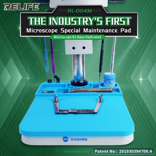 Relife RL-004M Microscope Spencil Maintenance Pad B1 Base Dedicated Silicone Heat Insulation Desk Mat for Repair Station Tools