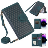 Lanyard Leather Zipper Wallet Card Phone Case For Samsung Galaxy S24 Ultra S23 Plus S21 FE S10 Note 20 10 Crossbody Flip Cover