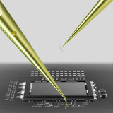 MaAnt Titanium Alloy Non-magnetic Stainless Steel Flying Lead High Precision Tweezers Super Hard Pointed Elbow For Mobile Repair