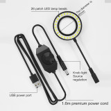 MaAnt MY-035 USB 26 LED Dustproof Mirror Light Source Suitable for Trinocular Stereo Microscope Mobile Phone Welding Repair Tool