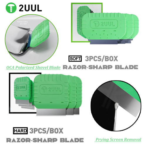 2UUL DA96/DA95 Soft /Hard Blade Dismantling Prying Screen Removal Bracket Edge Adhesive OCA Polarized Shovel Blade Repair tools