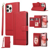 Mirror Crossbody Leather Wallet Card Phone Case for Samsung Galaxy S24 Ultra S23 Plus S22 S21 S20 FE S10 Note 20 Lanyard Cover