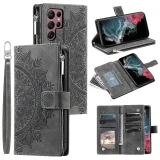Crossbody Leather Flip Case for Samsung Galaxy S24 S23 Ultra S22 Plus S21 S20 FE S10 Note 20 Lanyard Zip Wallet Card Phone Cover