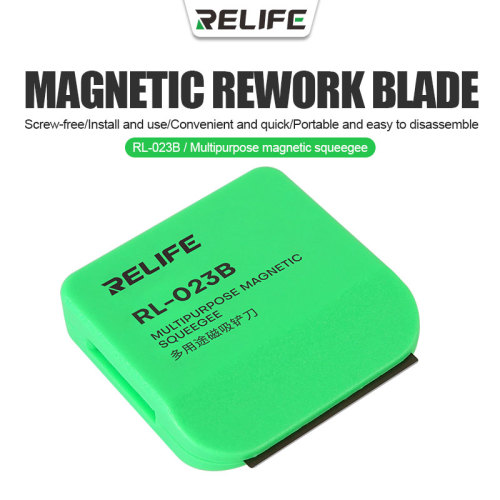RELIFE RL-023B Multipurpose Magnetic Rework Blade Mini Squeegee for OCA Phone Screen Frame Glue Remove Tool Cut Polarizer