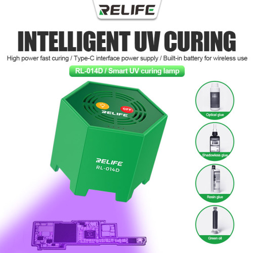 RELIFE RL-014D Smart UV Curing Lamp High Power Fast Curing,Type-C Interface Power Supply for UV Gue Repair Tools