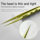 MaAnt Titanium Alloy Non-magnetic Stainless Steel Flying Lead High Precision Tweezers Super Hard Pointed Elbow For Mobile Repair