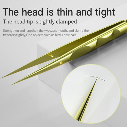 MaAnt Titanium Alloy Non-magnetic Stainless Steel Flying Lead High Precision Tweezers Super Hard Pointed Elbow For Mobile Repair