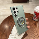 Gyroscope Stress Reliever Case For Samsung Galaxy S24 Ultra S23+ Plus 5G Magnetic Cover 360 Rotation Stand Luxury Plain New 2024