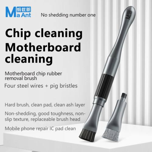 MaAnt steel brush motherboard chip glue removal IC pad cleaning PCB CPU cleaning dust PCB BGA repair solder brush replaceable